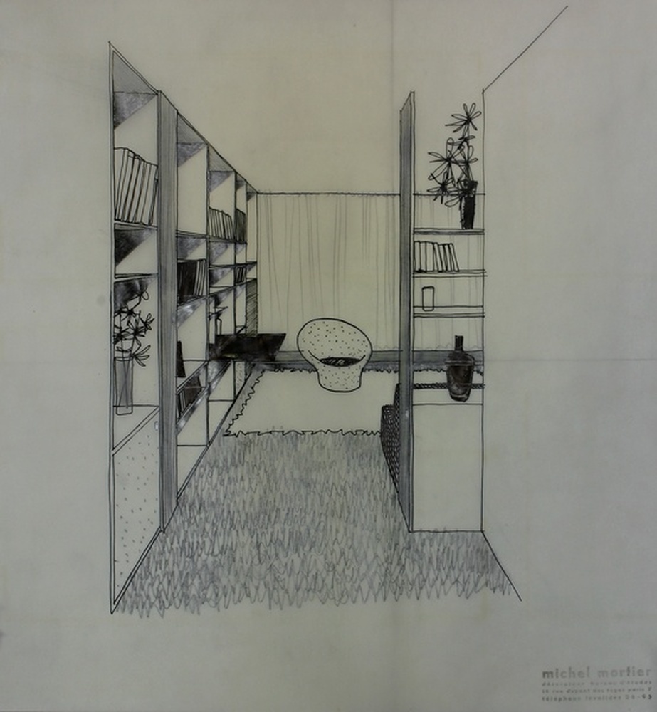 Monsieur Zaïdan, appartement, aménagement du living-room, 1963