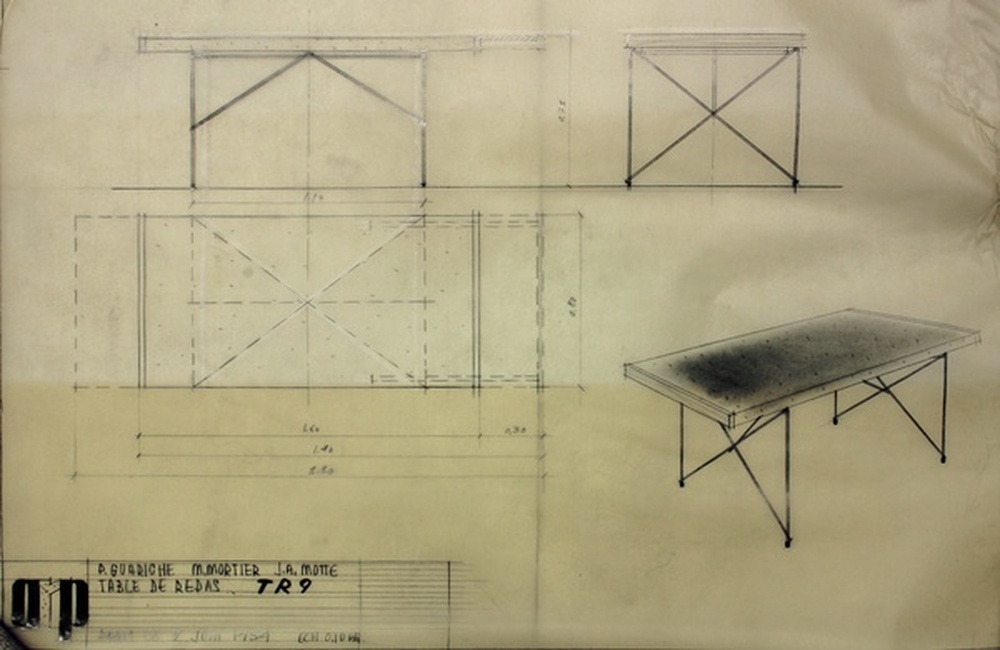 Table repas  TR 9, 1954 - 1955