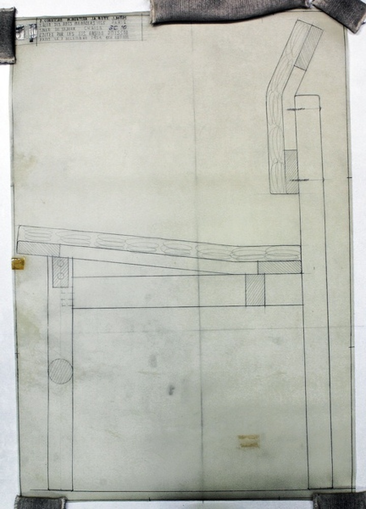 Salon des arts ménagers (Paris, 1955), Salle de séjour chaise SC 10, éditée par les établissements Gaston Poisson