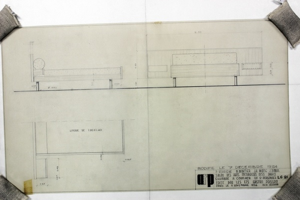 Salon des arts ménagers (Paris, 1955), Chambre à coucher lit 2 personnes LG 21, éditée par les établissements Gaston Poisson