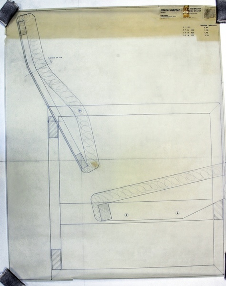 Siège fauteuil SF 102, siège fauteuil banquette  SFB 103, SFB 104, SFB 105, 03 janvier 1958