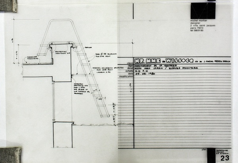 Monsieur et Madame de Wissocq Aubrun, propriété, Sceaux, aménagement de la terrasse, 1977-1980