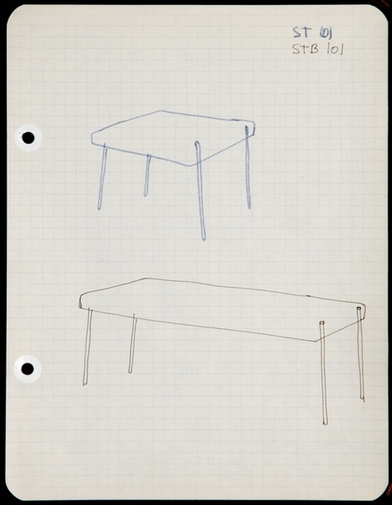 Siège tabouret ST 101, siège tabouret banquette STB 101, 1970