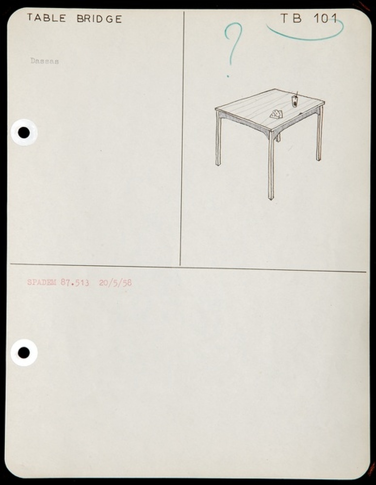 Table bridge TB 101, 1958