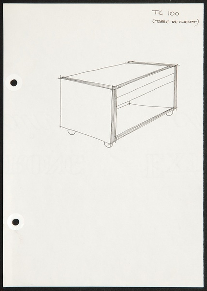 Table de chevet TC 100, 1958 - 1976