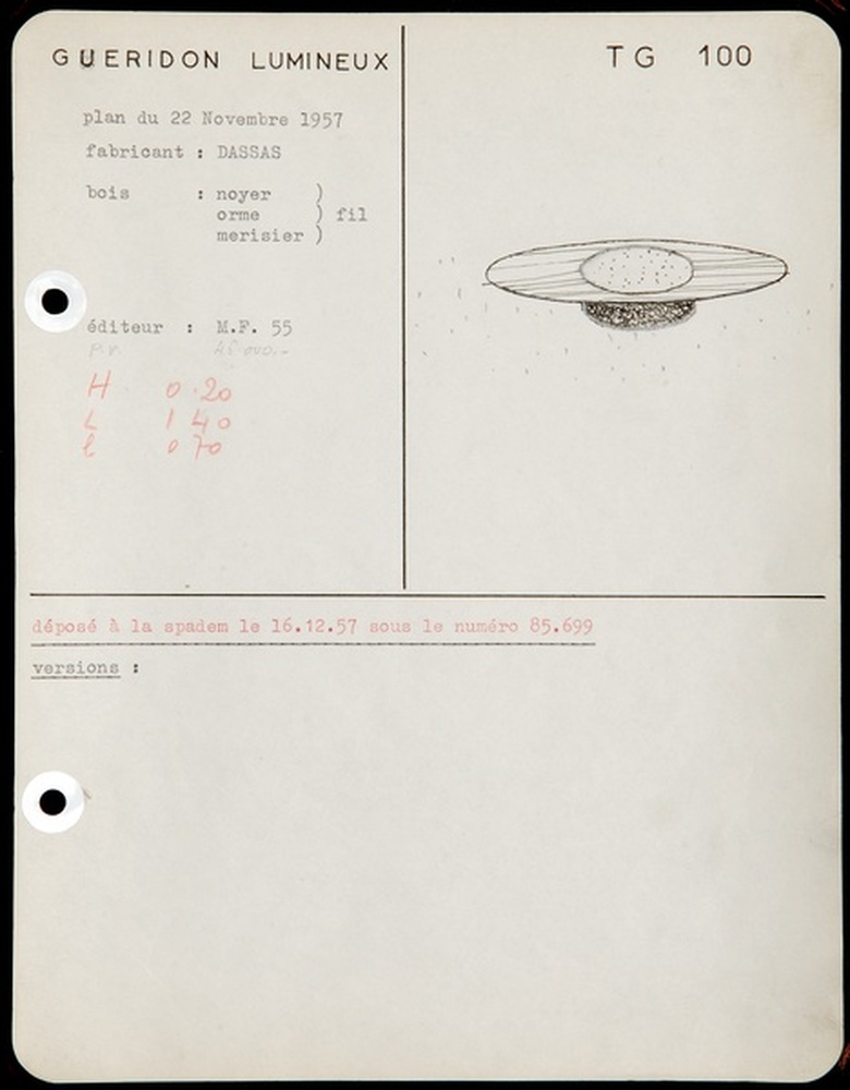 Table guéridon TG 100, 1957