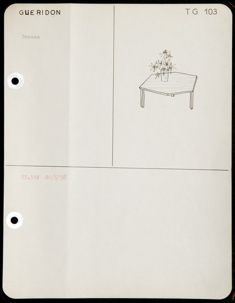 Table guéridon TG 103, 1958