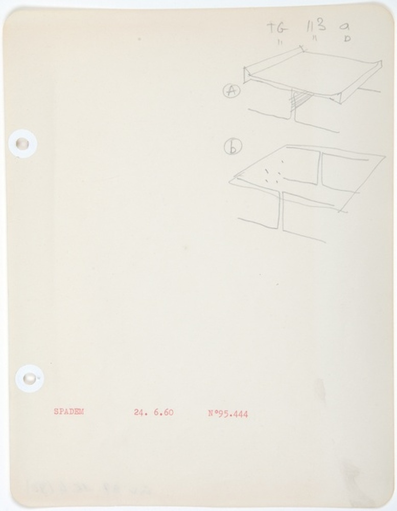 Table guéridon TG 113, 1960