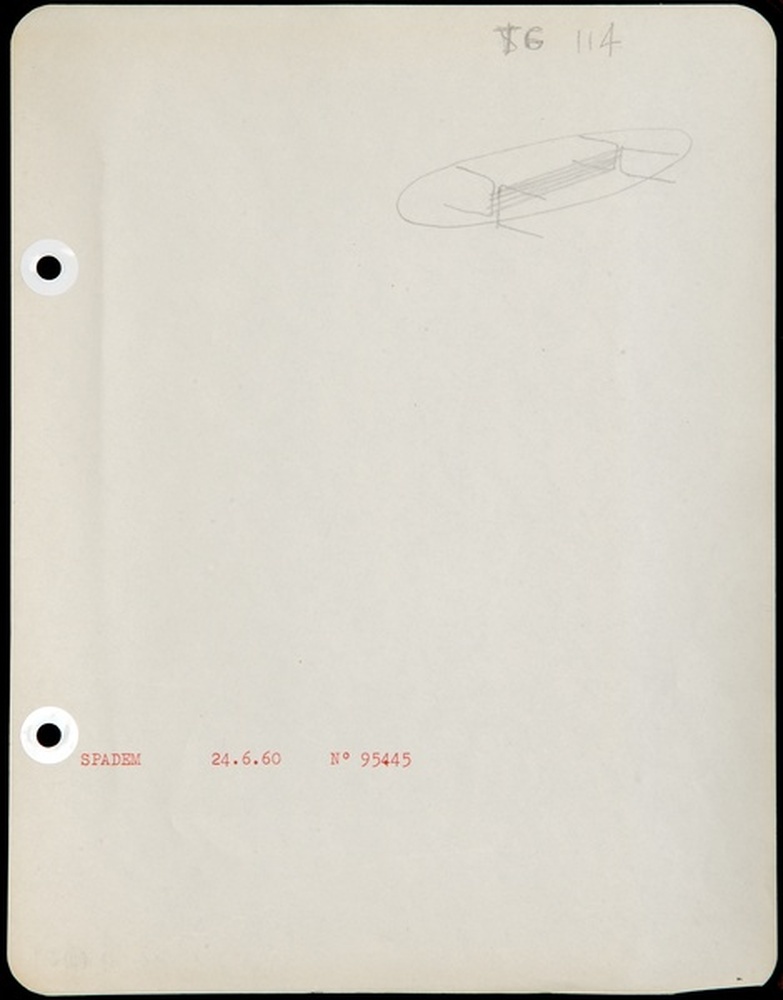 Table guéridon TG 114, 1960