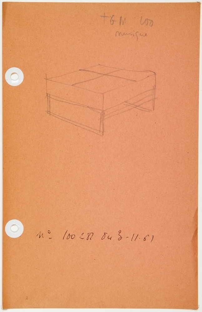 Table guéridon musique TGM 100, édition, 1961 - 1963