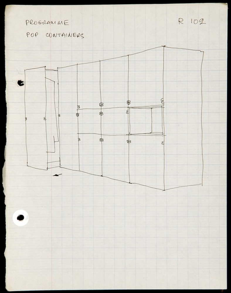 Rangement R 102 Pop containers, 1970