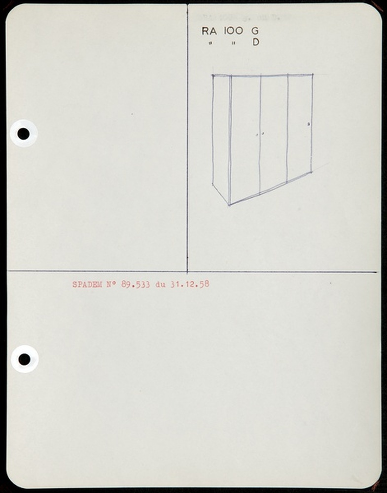 Rangement armoire RA 100 g et d, RA 101 g et d, 1958