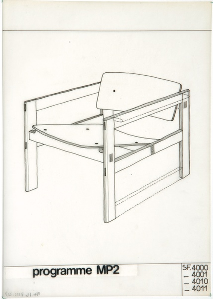 Siège fauteuil SF 4000, SF 4001, SF 4010, SF 4011, SF 4111, programme MP2, vers 1977