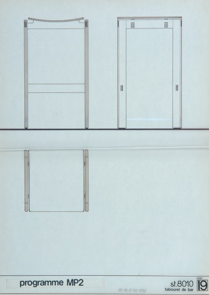 Siège tabouret ST 8000, ST 8001, ST 8010, ST 8011, programme MP2, vers 1977