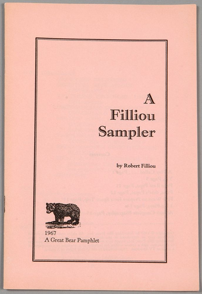 Livre A Filliou sampler