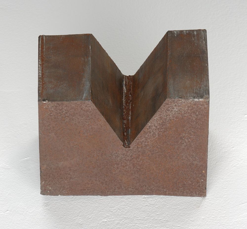 Untitled (Steel wall piece single notch)