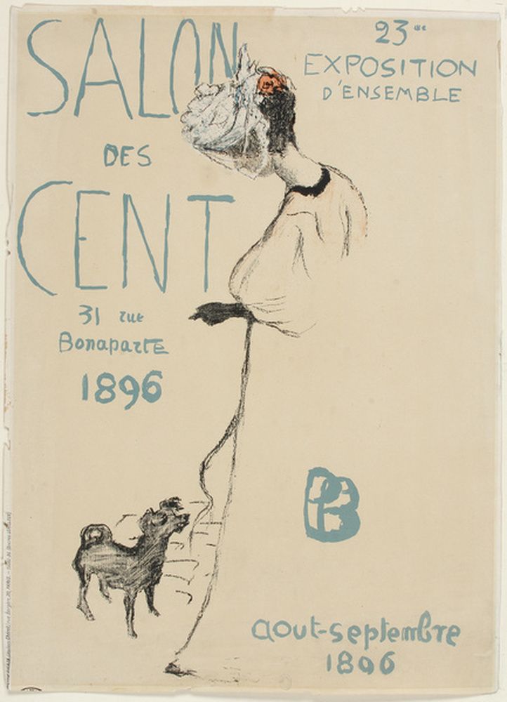 Affiche du Salon des Cent, 31 rue Bonaparte 1896