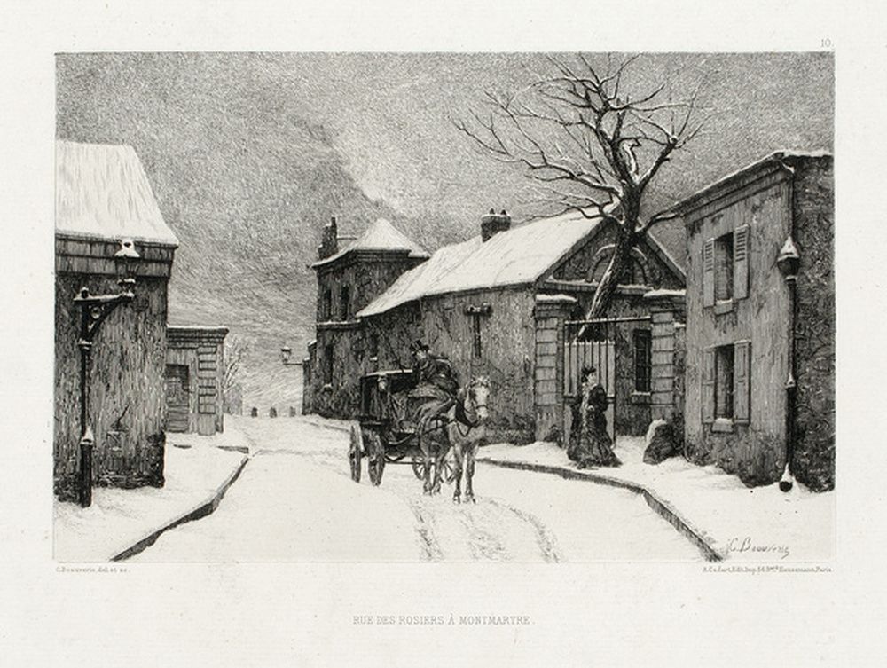 Rue des rosiers à Montmartre