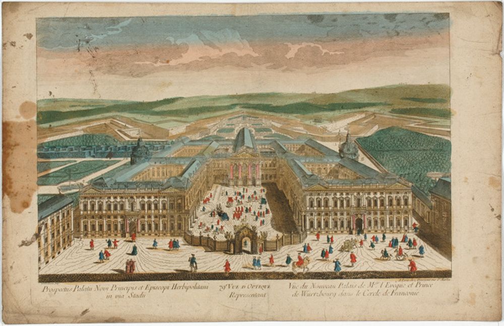 Vue du nouveau Palais de Monseigneur l'évéque et Prince de Wurtzbourg