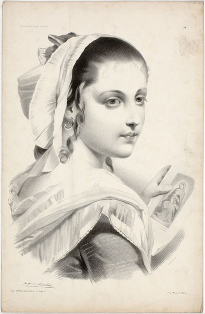 Jeune fille à l'image pieuse