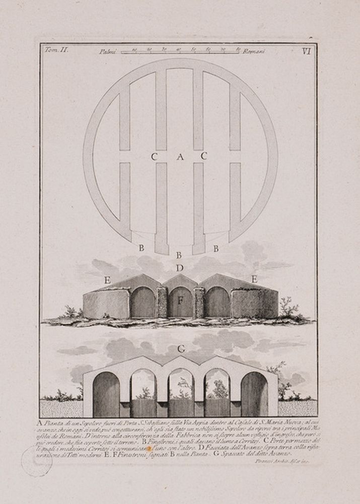 Vue d'un tombeau au-delà de la porte S. Sebastiano