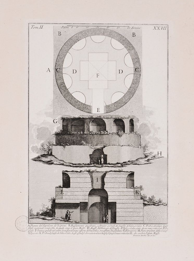 Vue du tombeau des Scipions