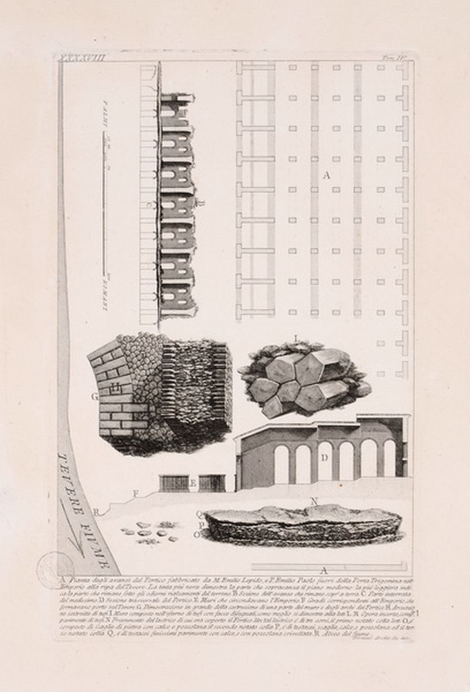 Plan du portique construit par M.A. Lépide