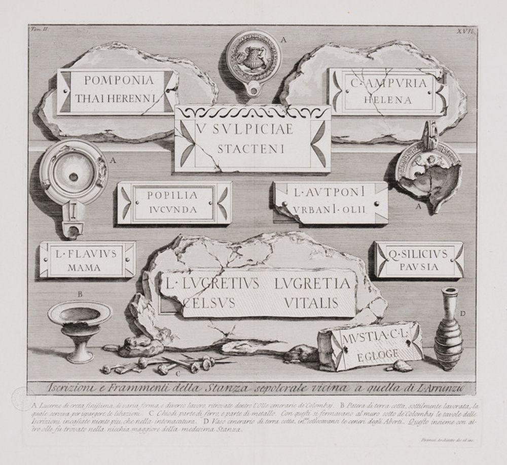 Inscriptions et fragments de la même chambre funéraire