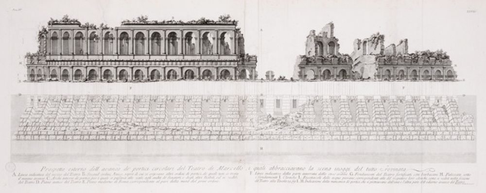 Vue extérieure du théâtre de Marcellus