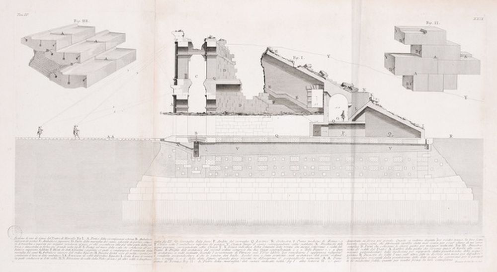 Coupe de l'une des rangées de sièges du théâtre