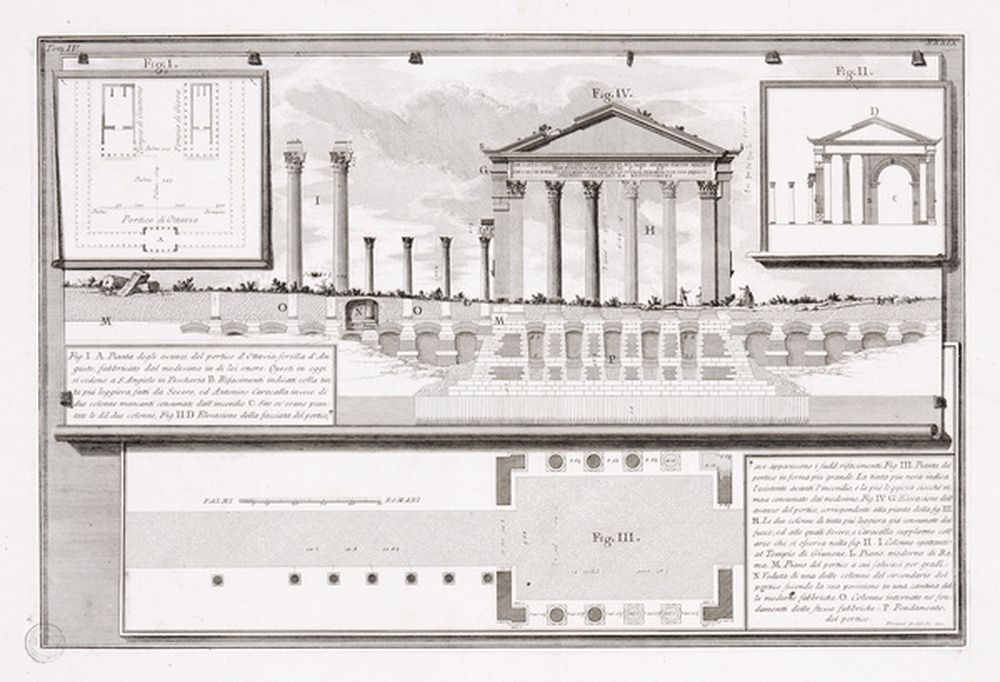 Présentation des vestiges du portique d'Octavie