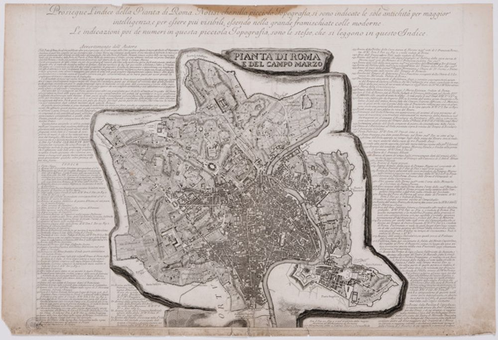 Plan de Rome et du champ de Mars (haut)