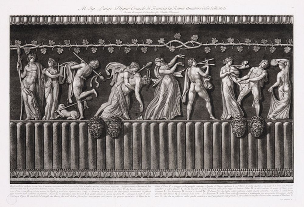 Bas-relief sculpté sur le même vase