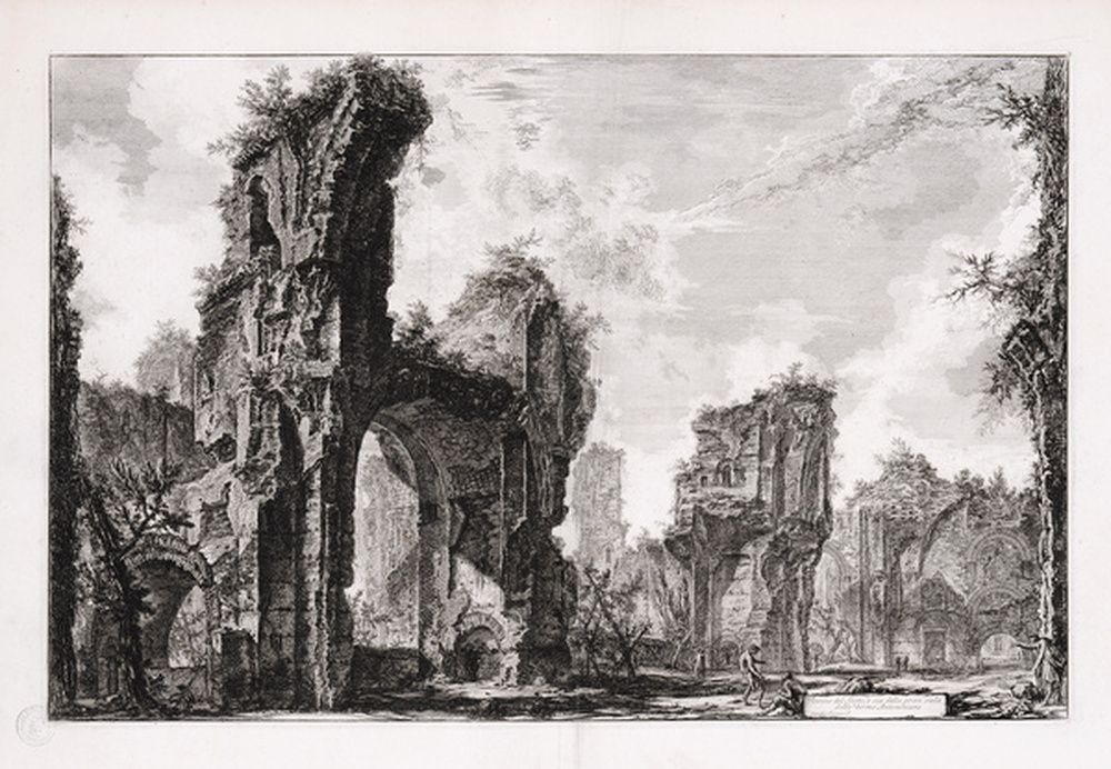 Ruines du Xyste, la salle centrale des thermes d'Antonin