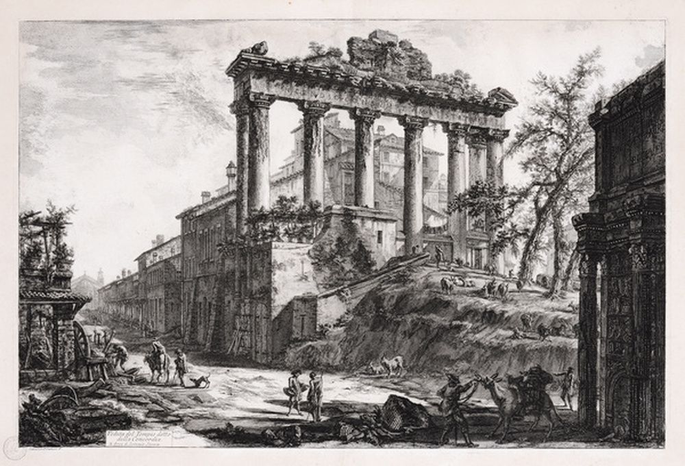 Vue du temple supposé de la Concorde