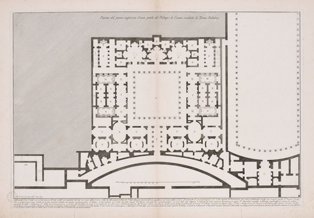 Plan de l'étage inférieur du même palais