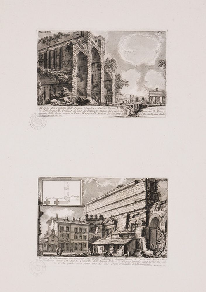 Vestiges de la fontaine de l’Acqua Claudia ; L’acqueduc de l’Acqua Claudia et de l’Anio Nuovo