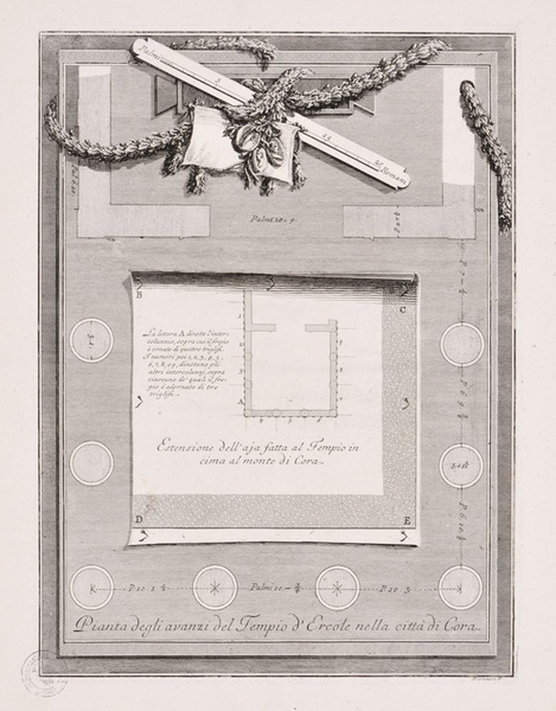 Plan des vestiges du temple d'Hercule