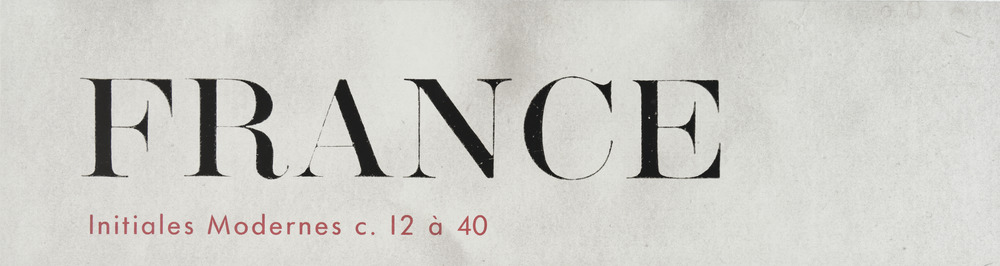 France, collection de caractères